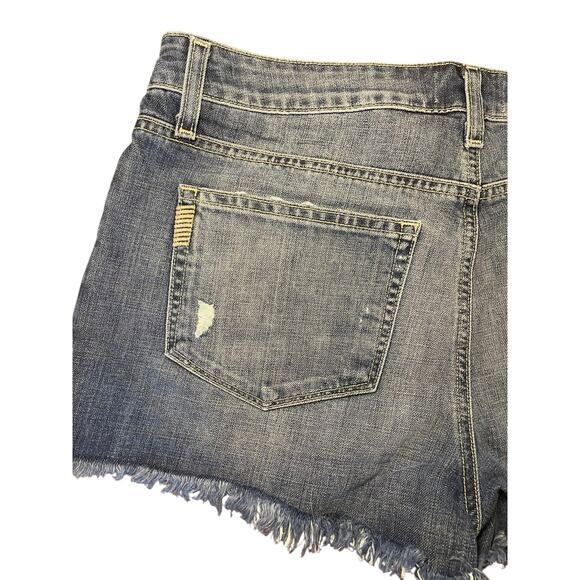 Paige Women 30 Denim Shorts Daryn Short Raw Hem Distressed Light Blue - Picture 9 of 10